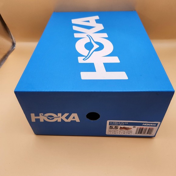 HOKA One One Cielo FlyX Shoes Size 7 W Yellow Orange‎ Track Spikes 1151990 - Picture 8 of 9